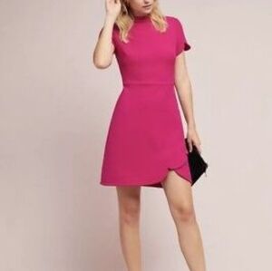 2 piece hot pink prom dress Hot Pink Fuschia Ruched Formal Prom Evening Dress HB2013B Size 14 / Pink main image 1